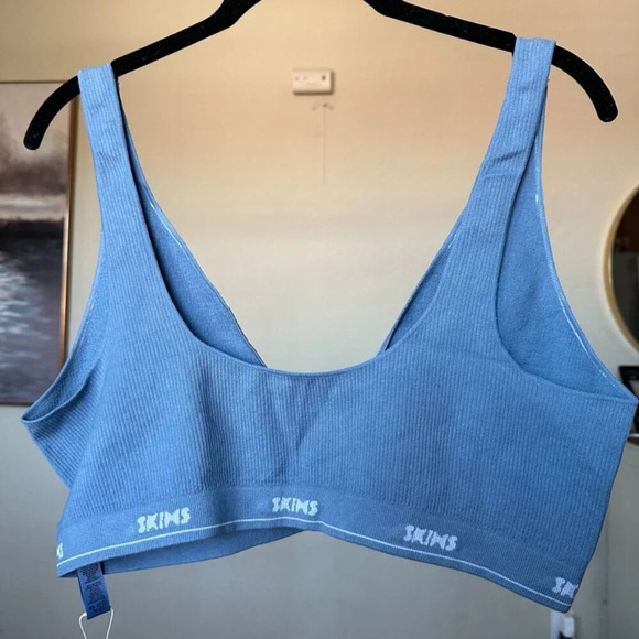 SKIMS Seamless Rib Intimates Plunge Bralette in Arctic size 4X - Picture 5 of 8